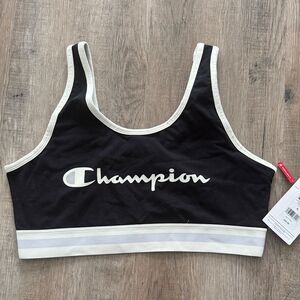 Champion Women's Black and White Sports Bra XL